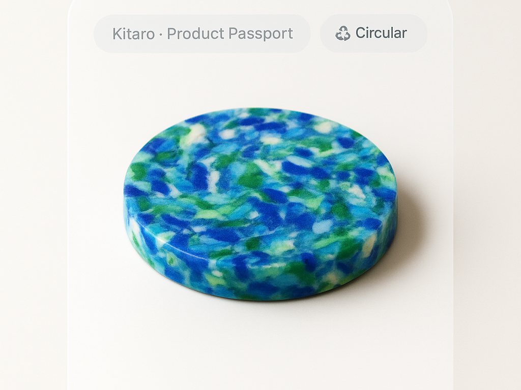 Aurora Desk Coaster dari tutup botol plastik daur ulang